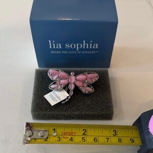 Lia Sophia Pink Dragonfly Pin Brooch